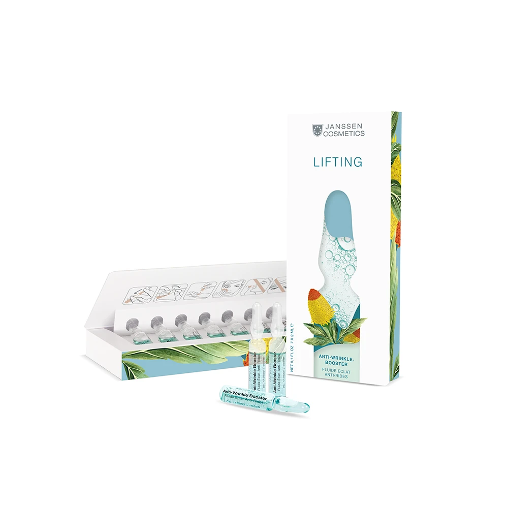 ANTI-WRINKLE BOOSTER (Lifting) l Liftaava ja pintaa tasoittava tuhkimotippa- ampulli kuivalle iholle l Janssen Cosmetics