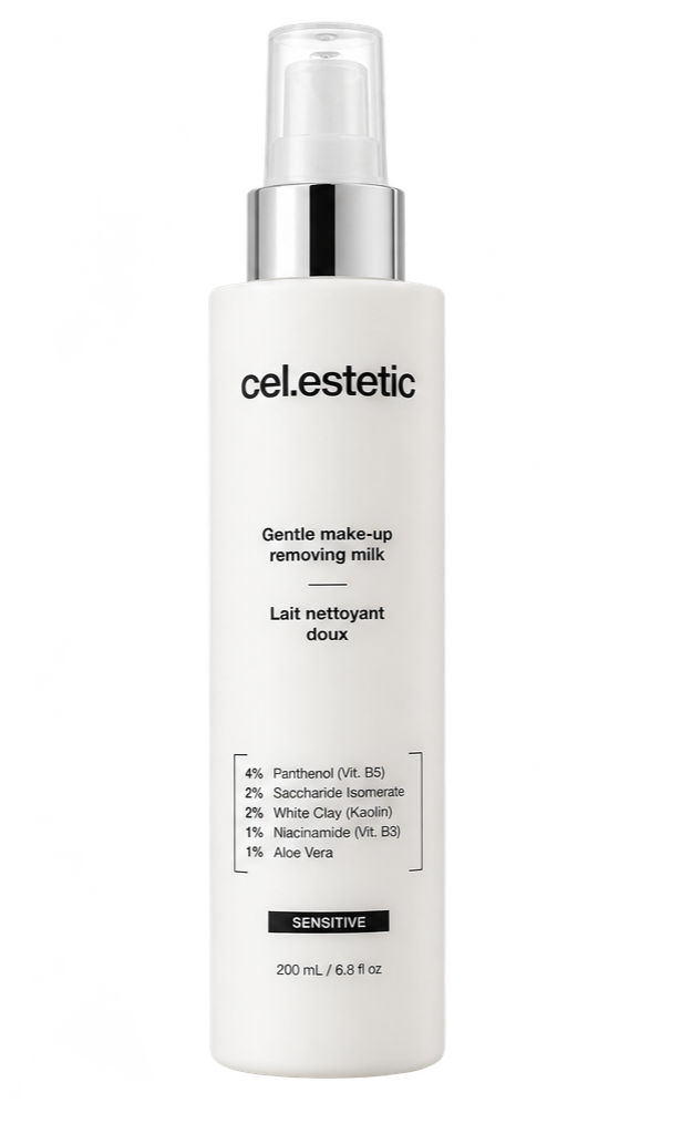 GENTLE MAKE-UP REMOVING MILK l Hellävarainen puhdistusmaito kuivalle & herkälle iholle l Celestetic