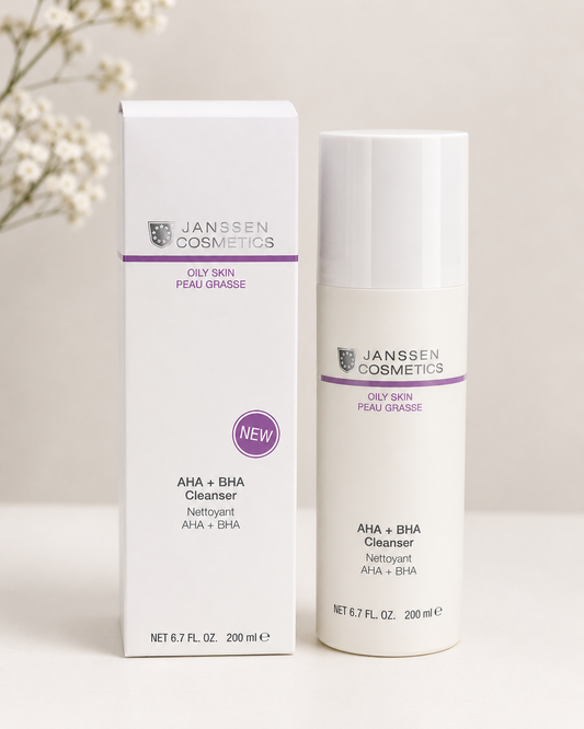 AHA + BHA CLEANSER l Happopuhdistus kiiltelevälle/ öljyisellle iholle l Janssen Cosmetics