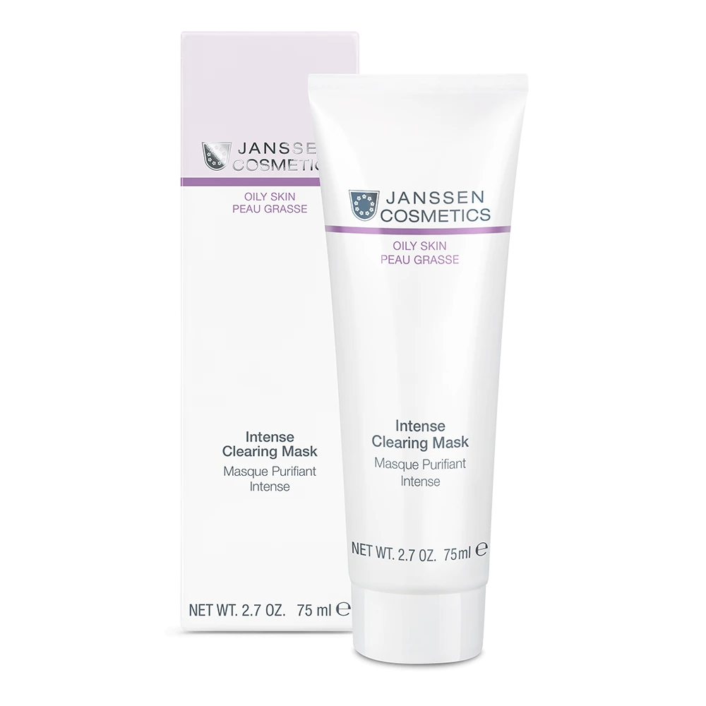 INTENSE CLEARING MASK l Syväpuhdistava savinaamio epäpuhtaalle, rasvoittuvalle & kiiltelevälle iholle l Janssen Cosmetics