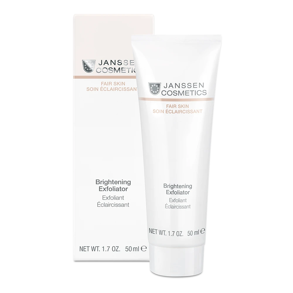 BRIGHTENING EXFOLIATOR l Kirkastava kaksoiskuorinta paksulle ja pigmentoituneelle iholle l Janssen Cosmetics