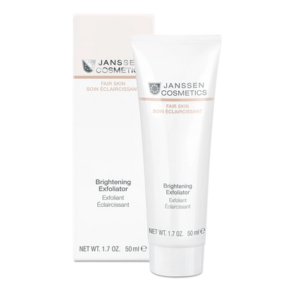 BRIGHTENING EXFOLIATOR l Kirkastava kaksoiskuorinta paksulle ja pigmentoituneelle iholle l Janssen Cosmetics