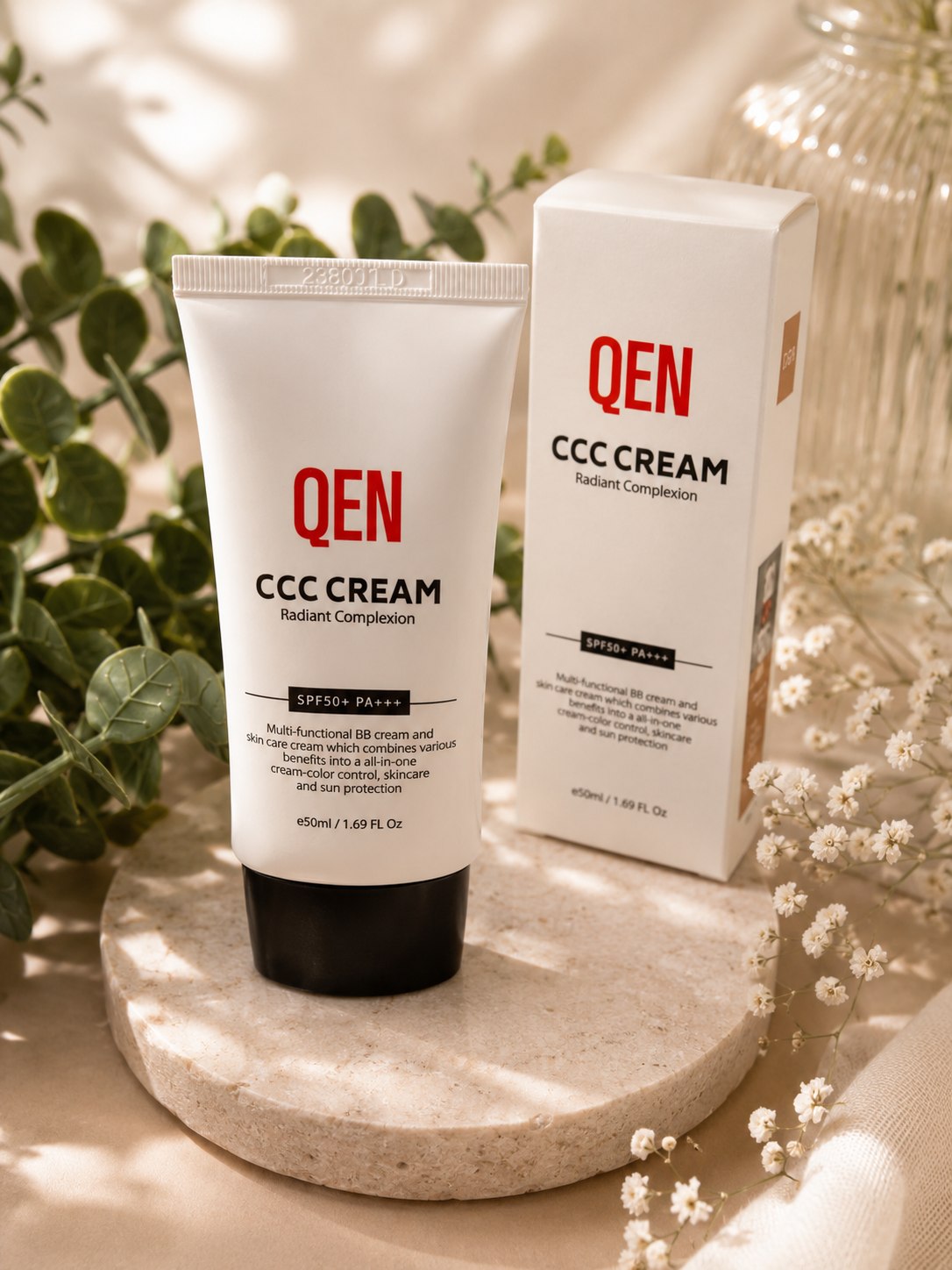 CCC CREAM RADIANT COMPLEXION l All-in-one meikkivoide ja aurinkosuoja SPF50+ PA+++ l QEN